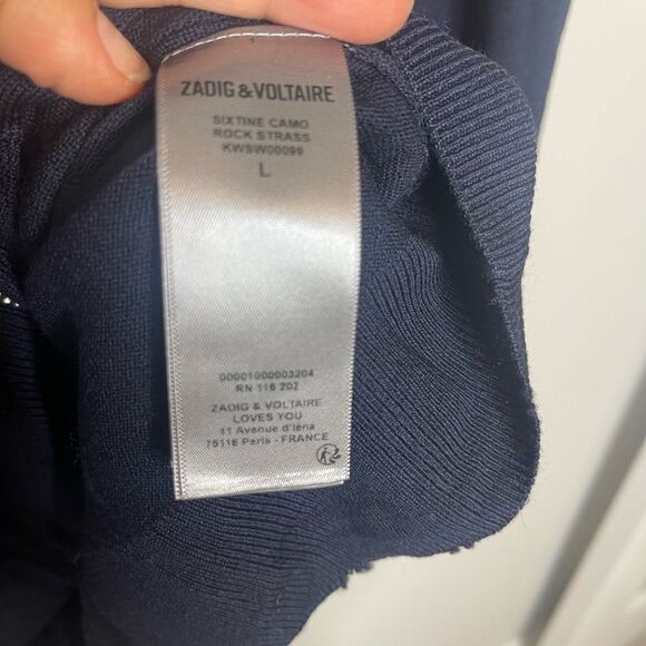 Sixtine Zip-Front camo Tock Strass Hoodie FLAWED new Large - Picture 13 of 15